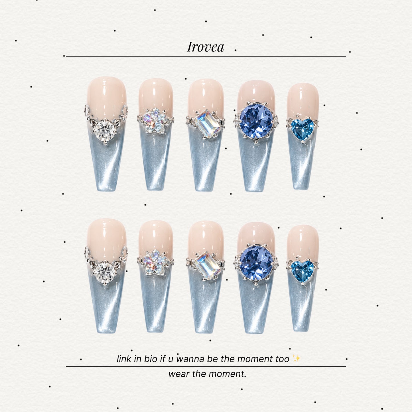 Blue Danube | Gradient Cat-Eye French Press-On Nails
