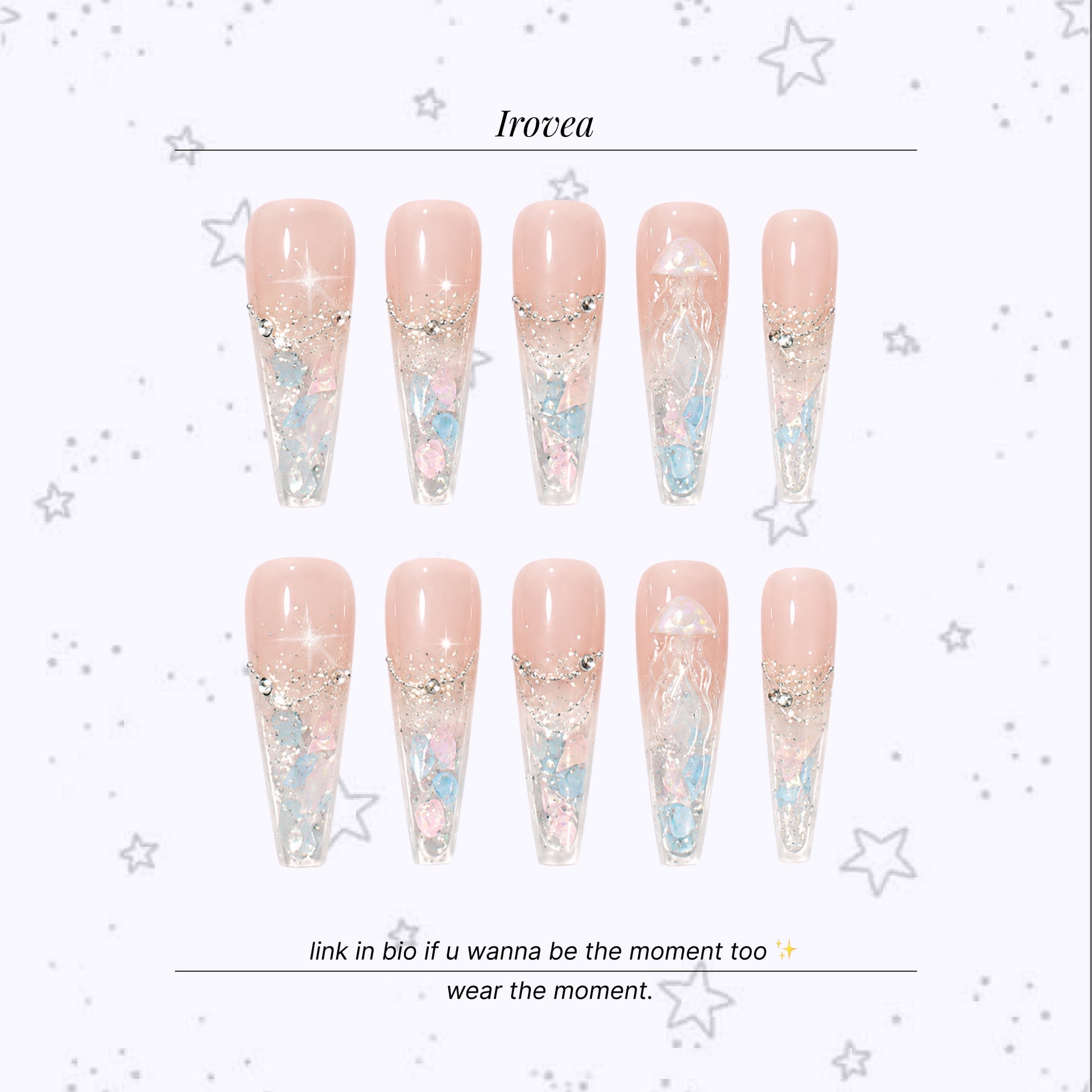 Ocean World | Pink Jelly Cat-Eye Press-On Nails