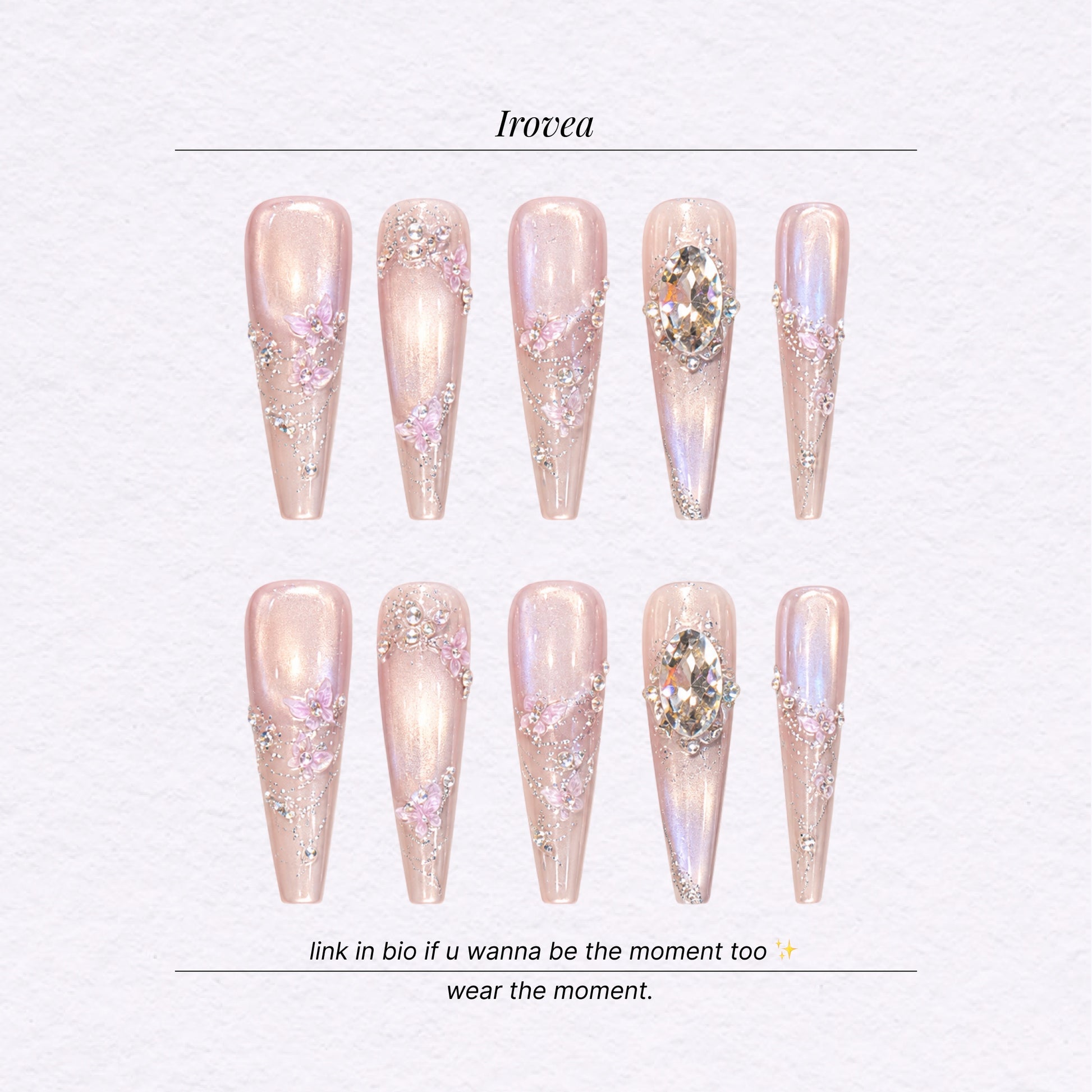 Gilded Silk | Pink Cat-Eye Press-On Nails