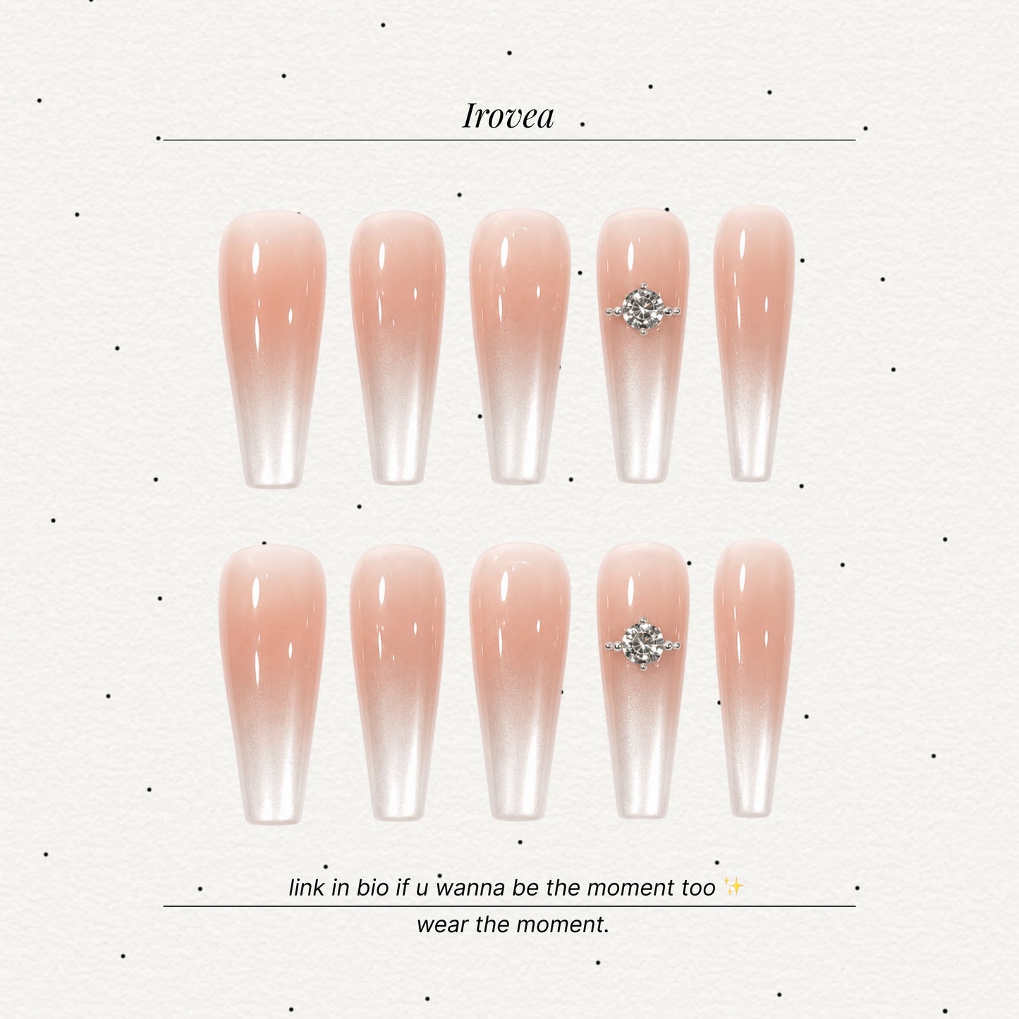 Icy Blush Cat-Eye Press-On Nails | Extra-Long Oval & Stiletto & Coffin