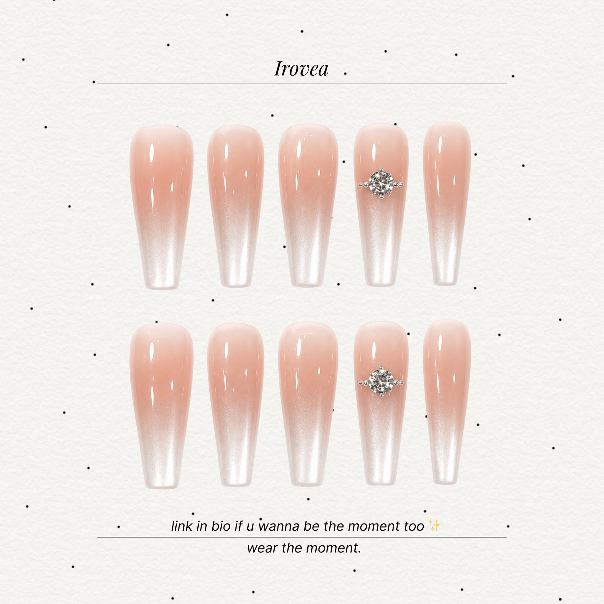 Icy Blush Cat-Eye Press-On Nails | Extra-Long Oval & Stiletto & Coffin