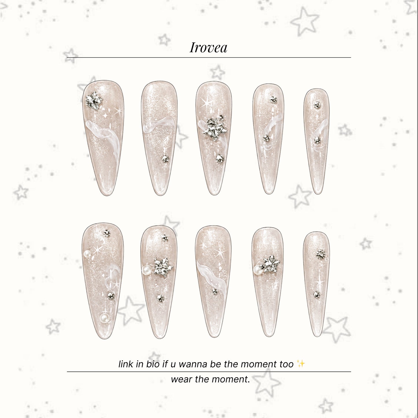 Sweet Misty Isle | Gray-Purple Cat-Eye Press-On Nails