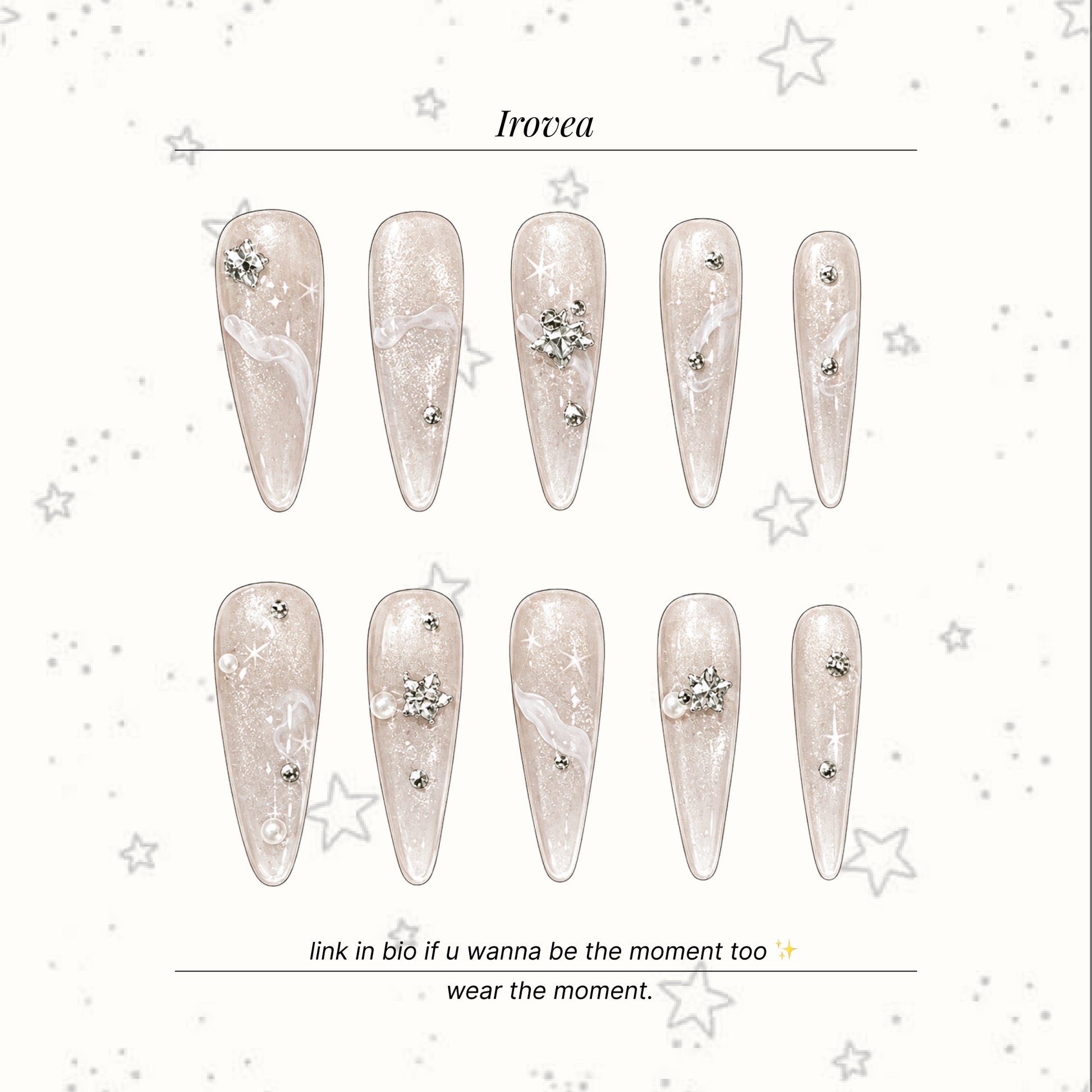 Sweet Misty Isle | Gray-Purple Cat-Eye Press-On Nails