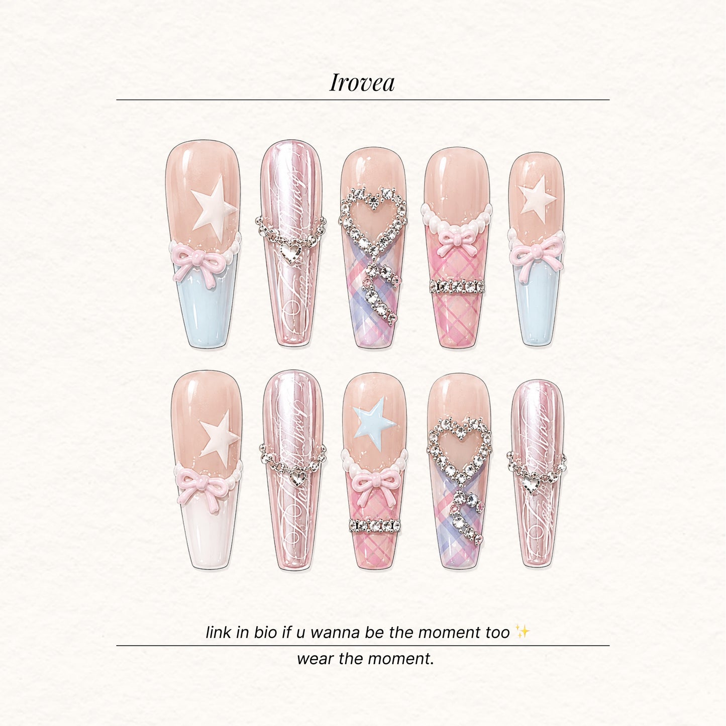 Macaron Daydream | French Pink Bow Press-On Nails