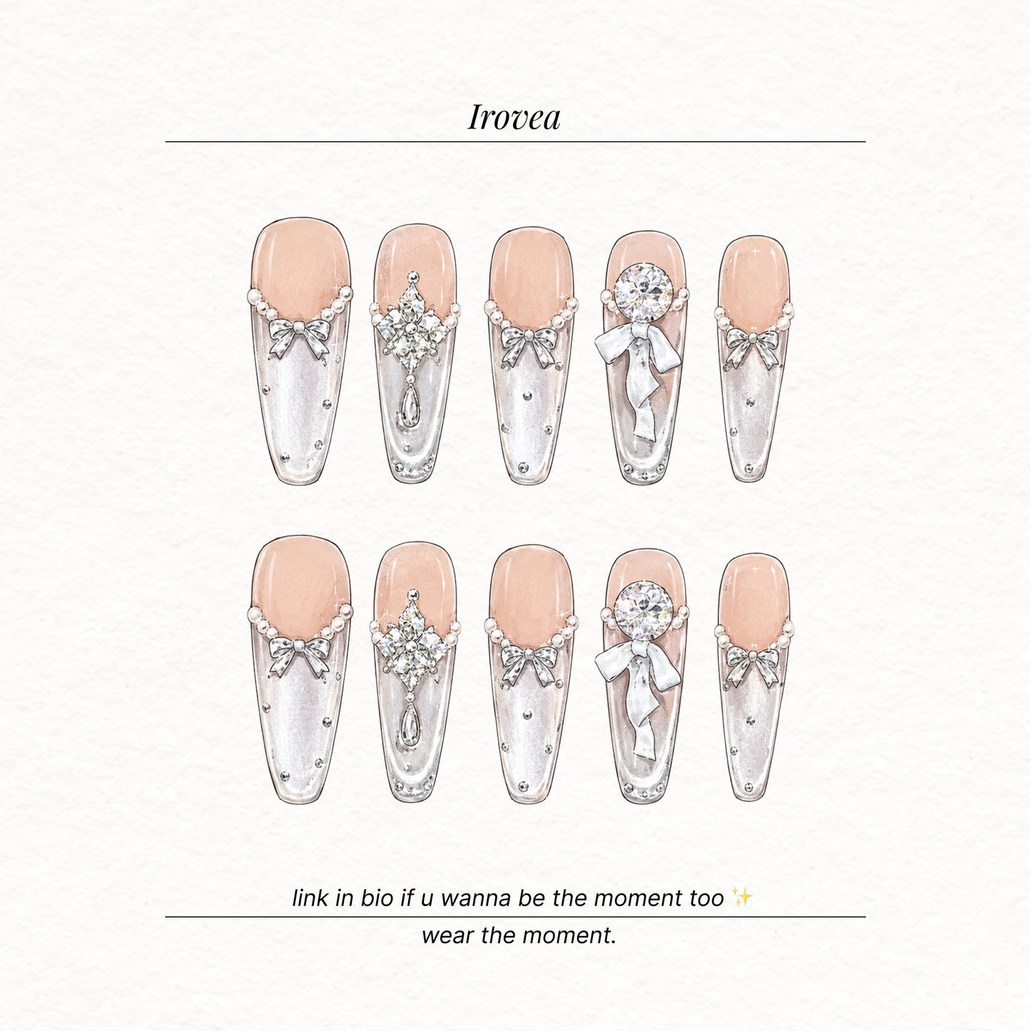 Starlight Promise French Cat-Eye Press-On Nails | Handmade