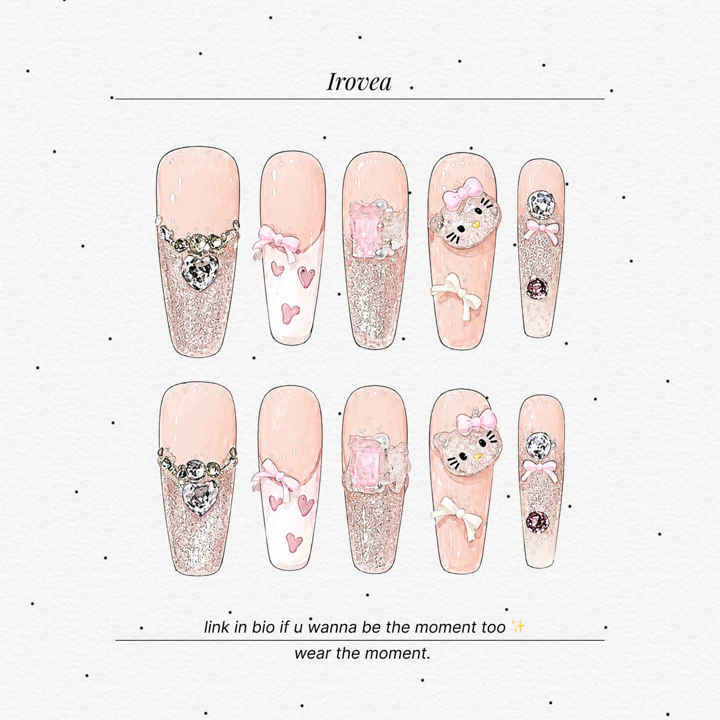 Sweet Bow French Cat-Eye Press-On Nails