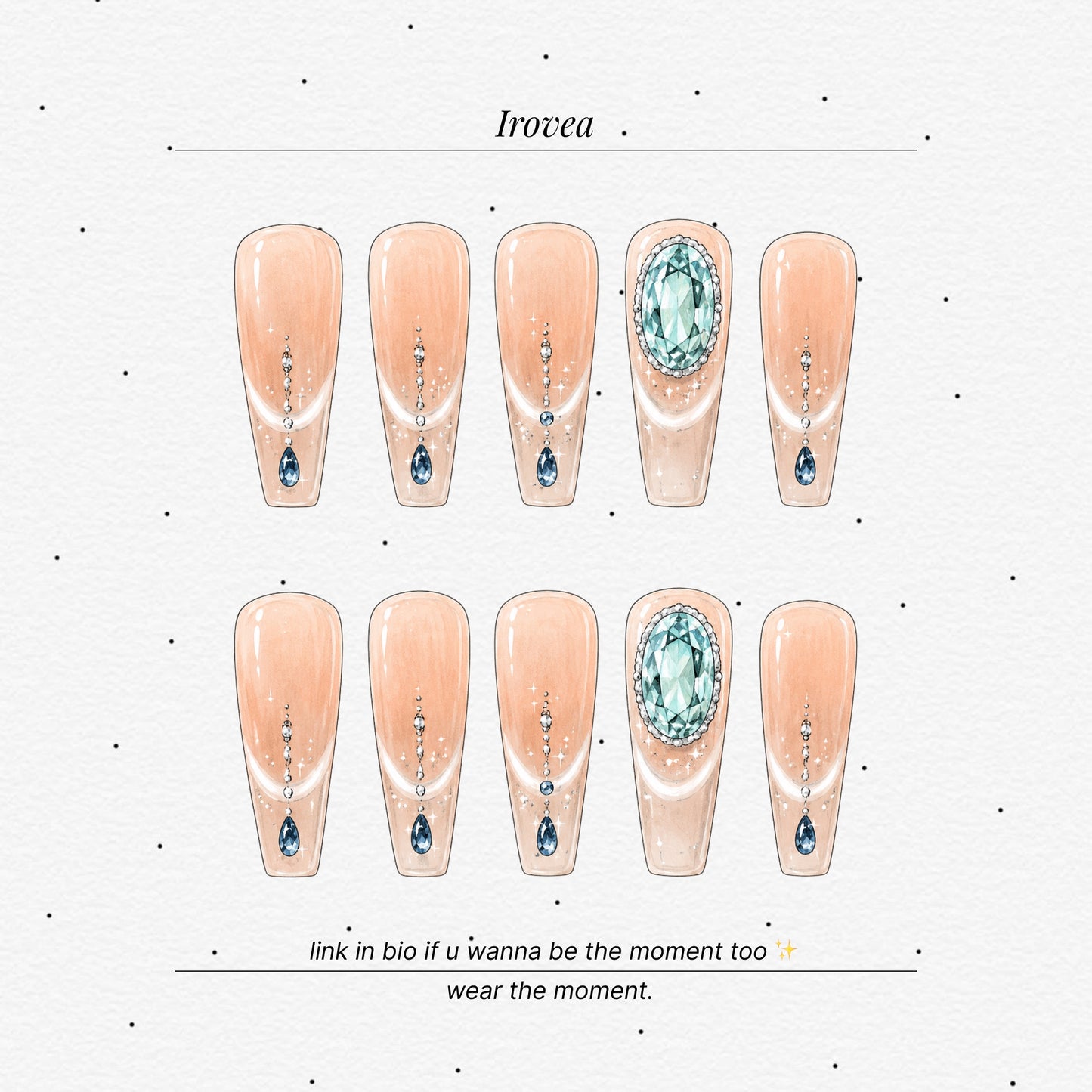 Mermaid Tears Icy Blue Cat-Eye Press-On Nails