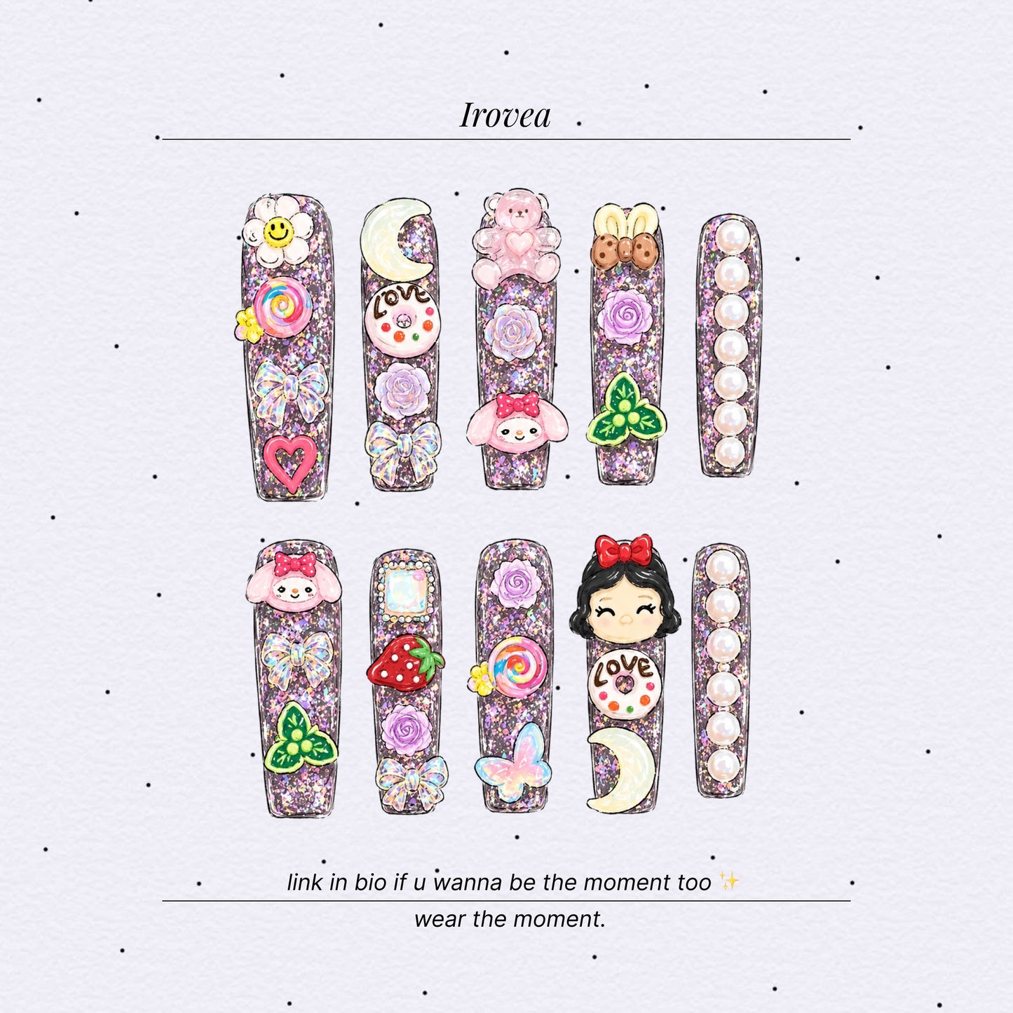 Cute Cartoon Handmade Press-On Nails