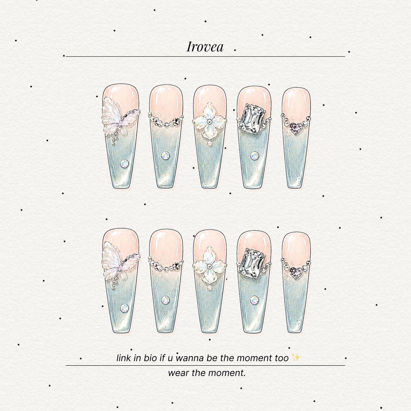 Nanyang Dream | Mint Green Cat-Eye Press-On Nails