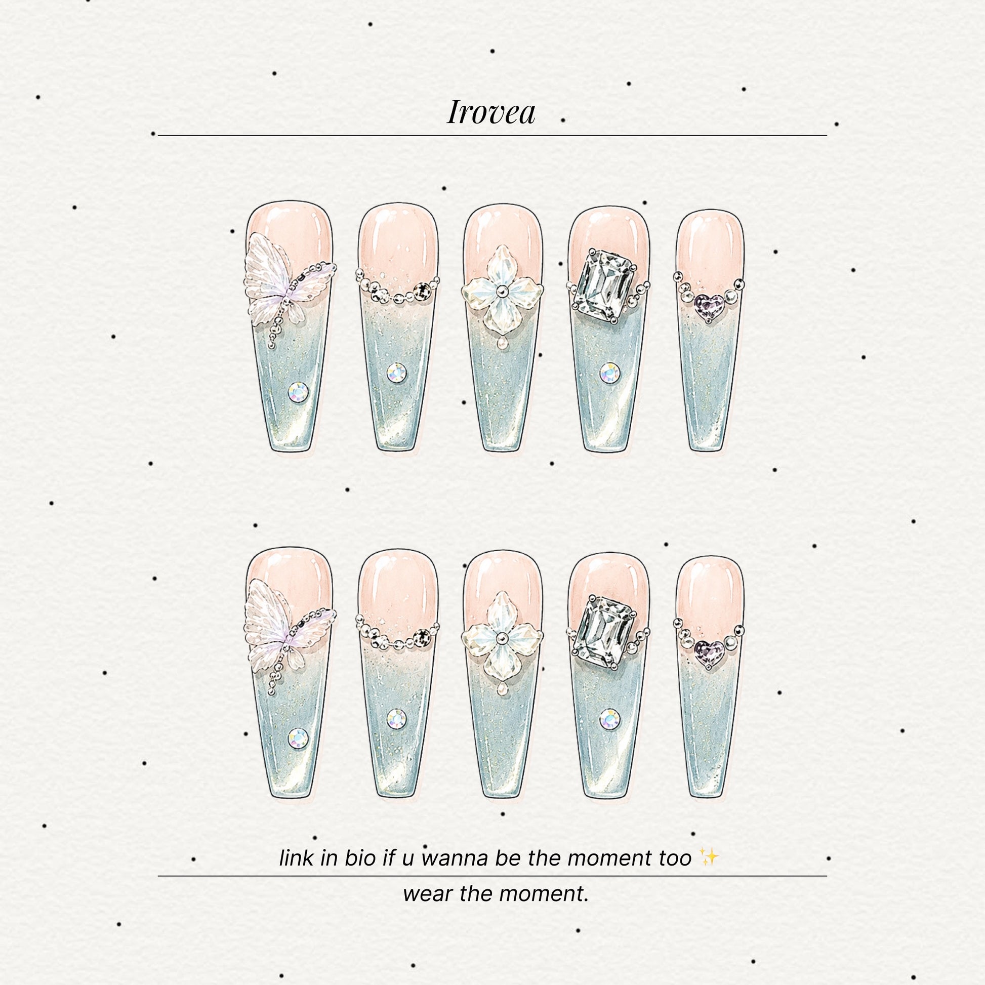Nanyang Dream | Mint Green Cat-Eye Press-On Nails