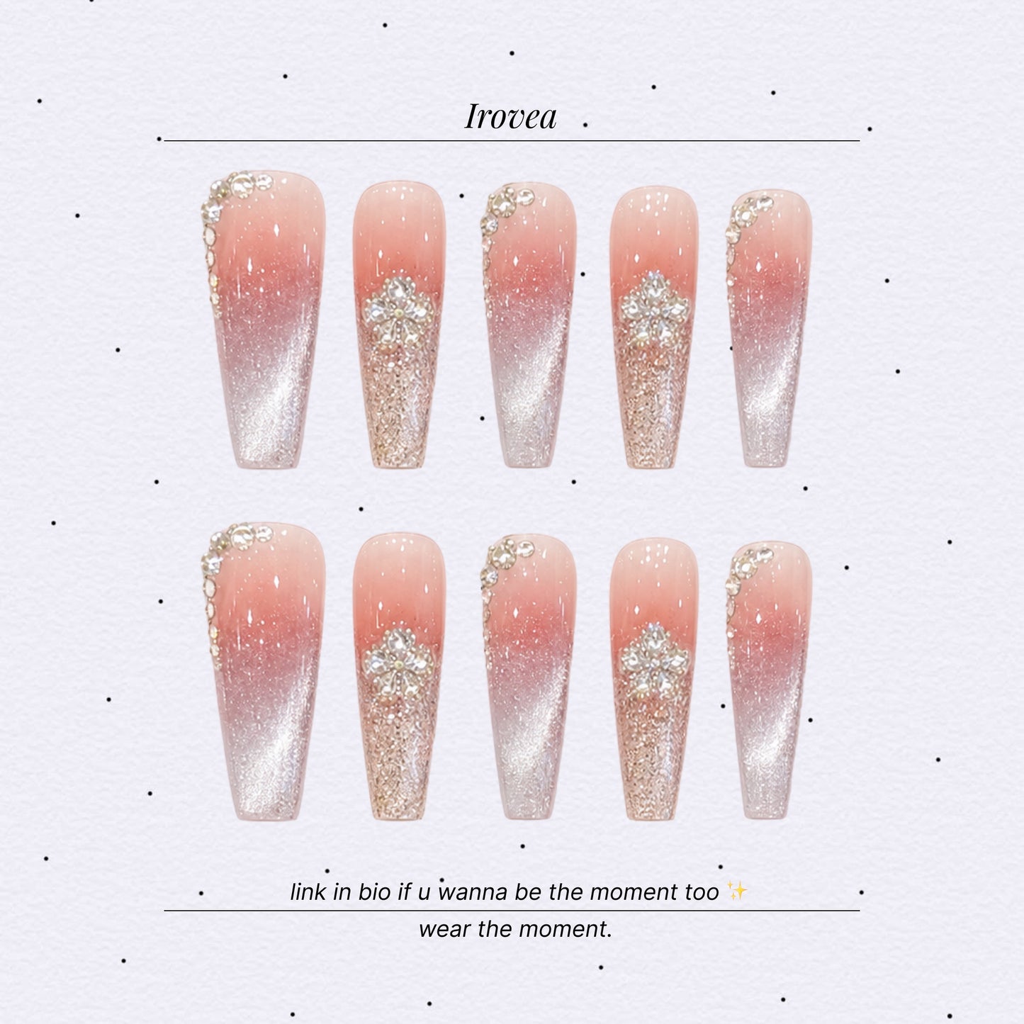 Yangmei Ice | Icy Purple Cat-Eye Press-On Nails