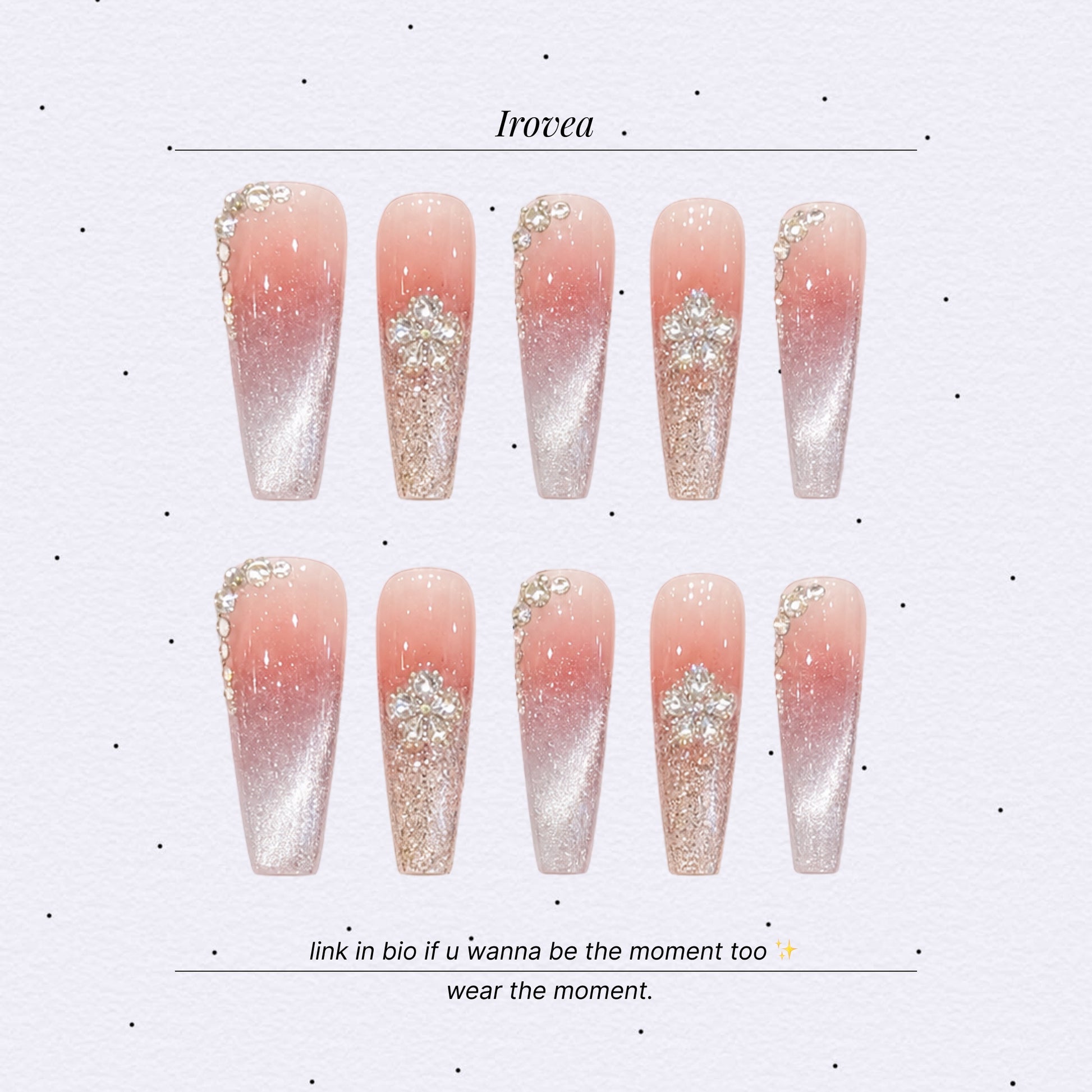 Yangmei Ice | Icy Purple Cat-Eye Press-On Nails