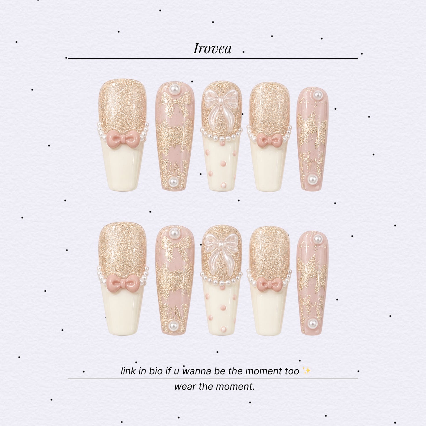 Oxygen Sweetheart | Pink & Gold Cat-Eye French Press-On Nails