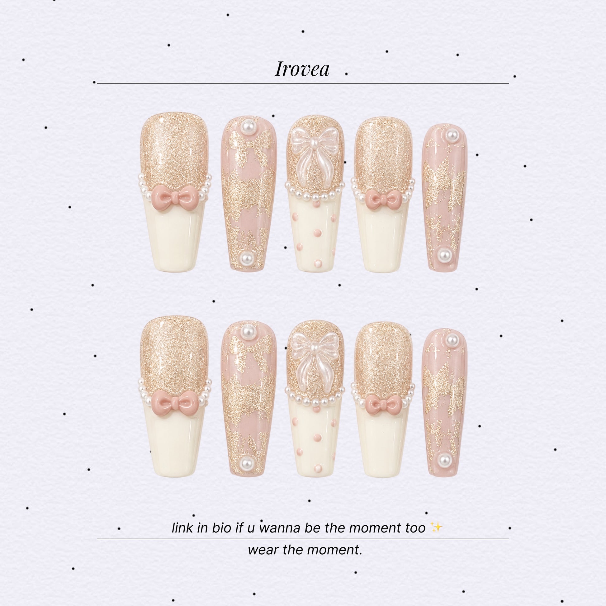 Oxygen Sweetheart | Pink & Gold Cat-Eye French Press-On Nails