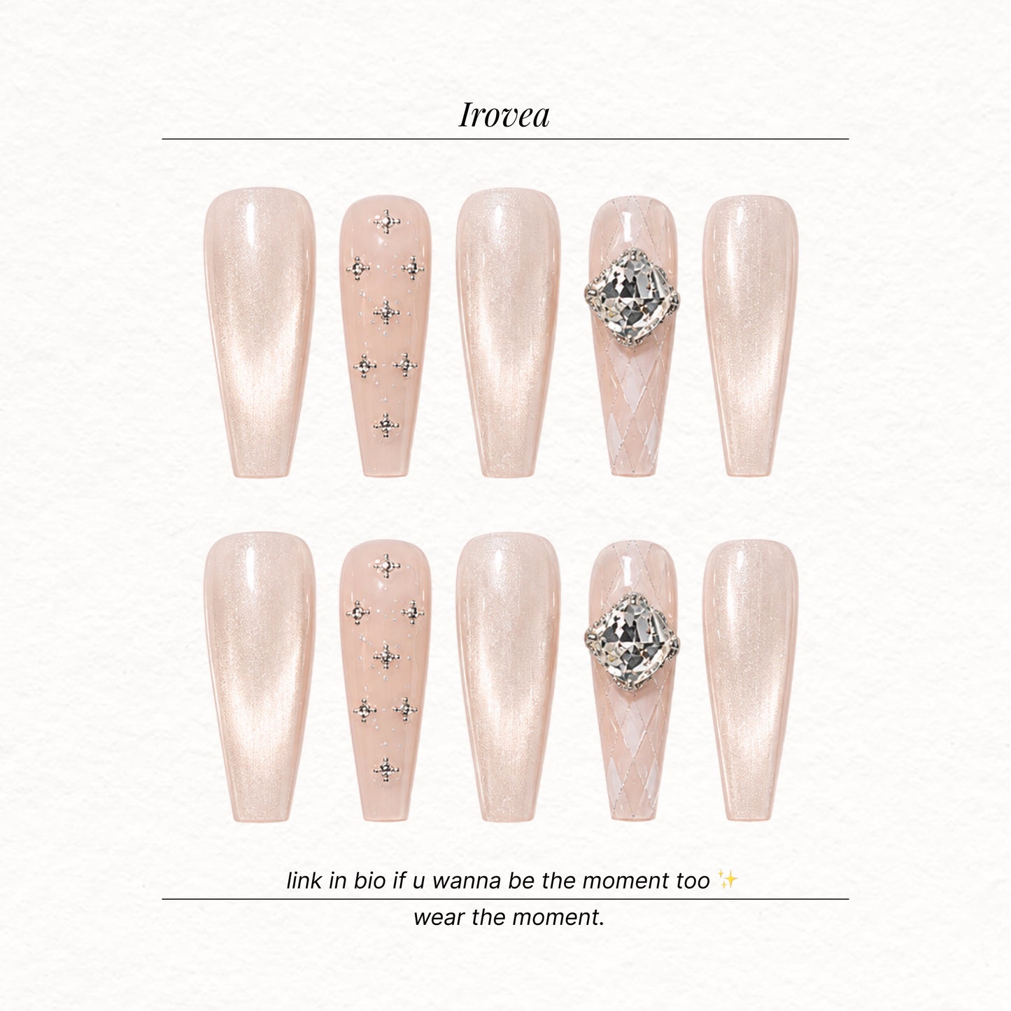 Moonlight Coconut | Pink Cat-Eye Press-On Nails