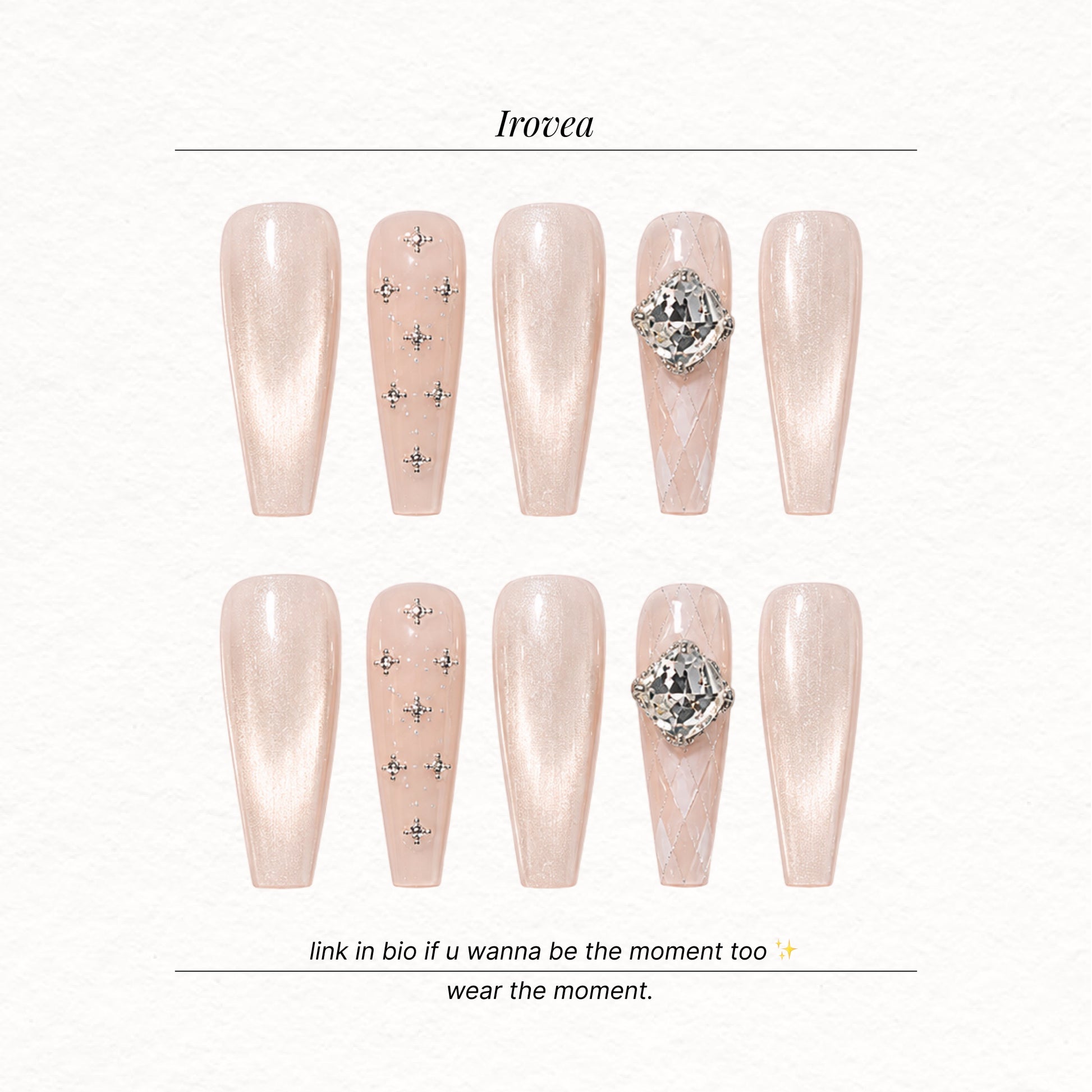 Moonlight Coconut | Pink Cat-Eye Press-On Nails