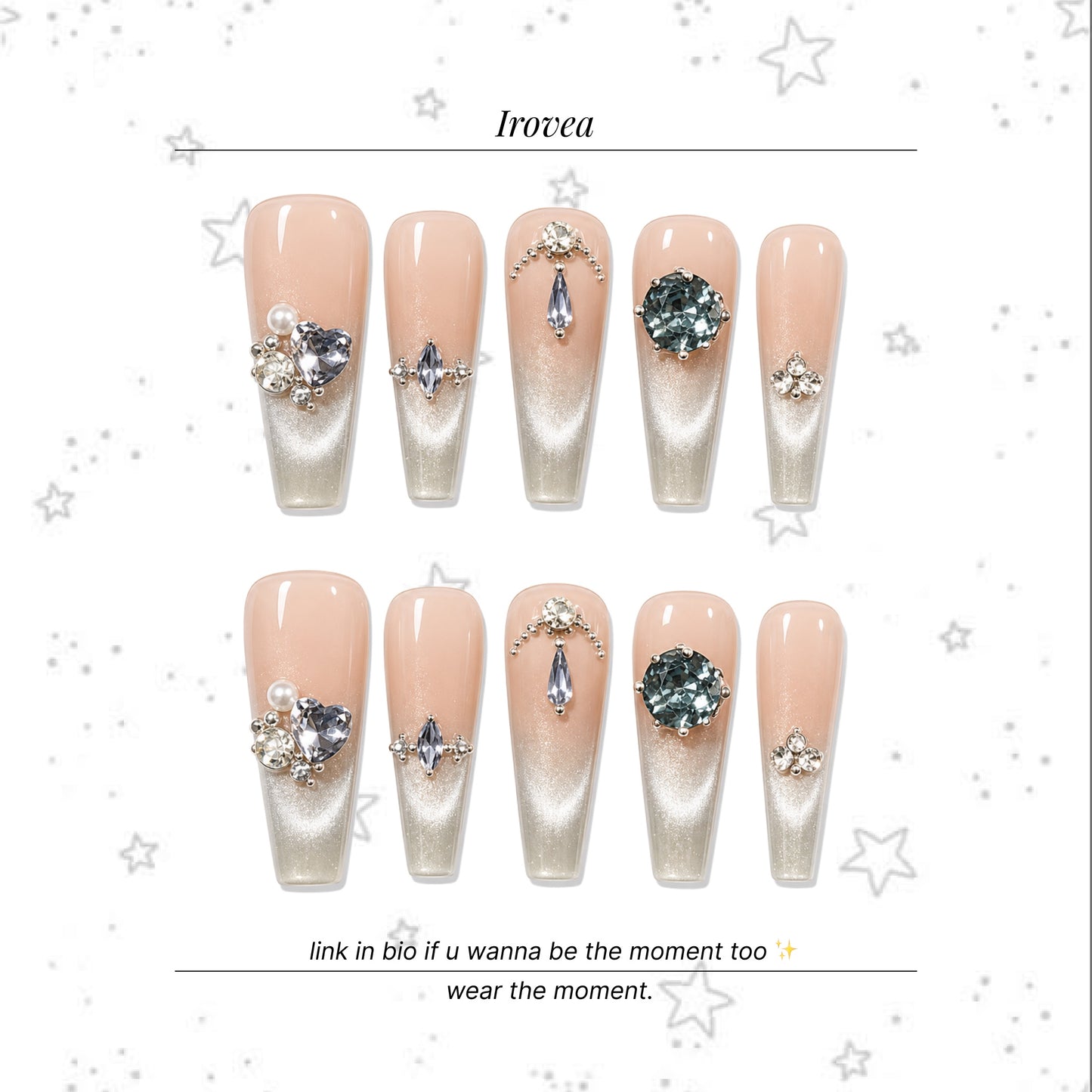 Blue Isle | Smoky Blue Cat-Eye Press-On Nails