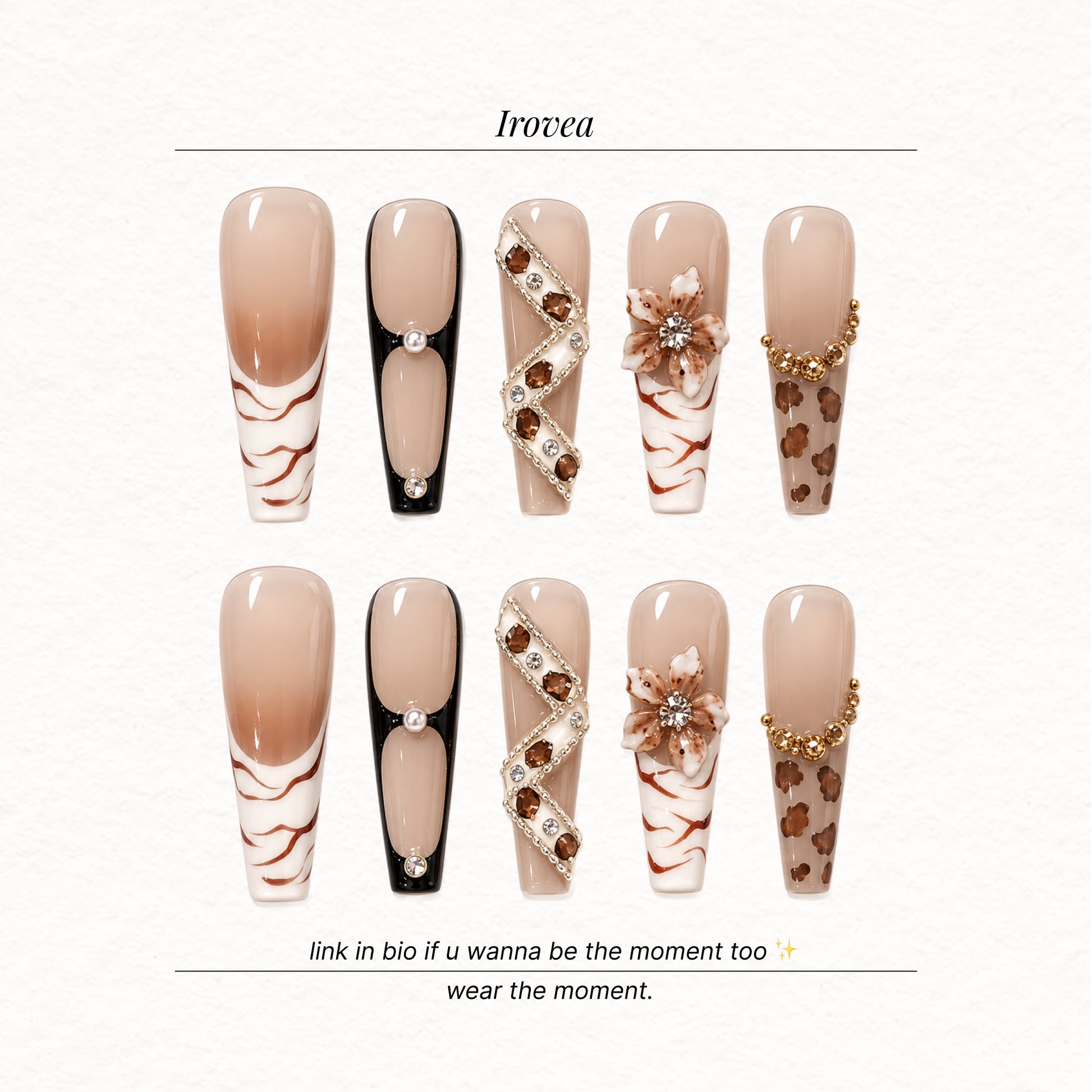 Leopard Devil | Pink Leopard Hand-Painted Press-On Nails