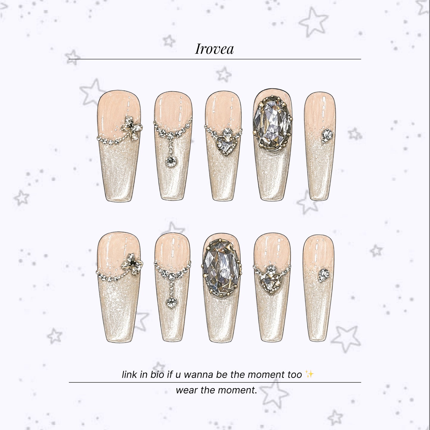 Icy Vow | Cool Brown Sparkling Cat-Eye Press-On Nails