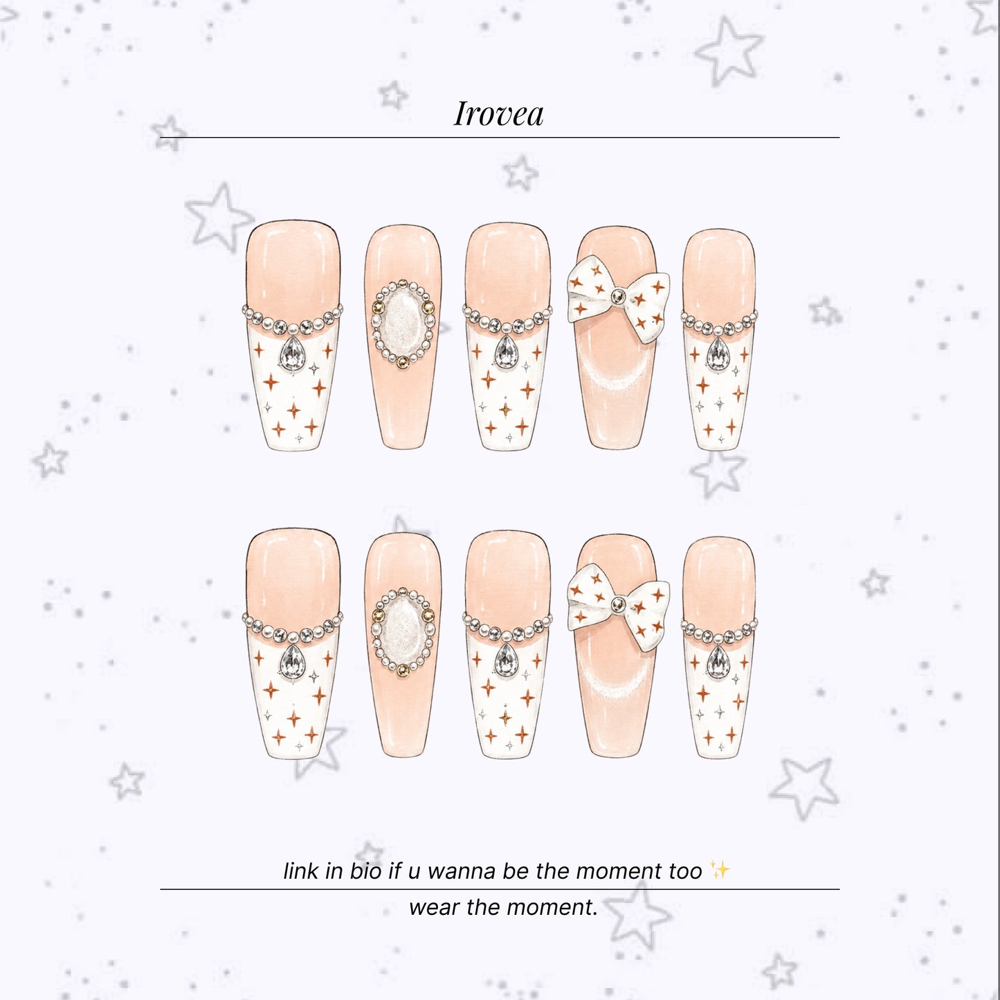 Parisian Bow French Cat-Eye Press-On Nails
