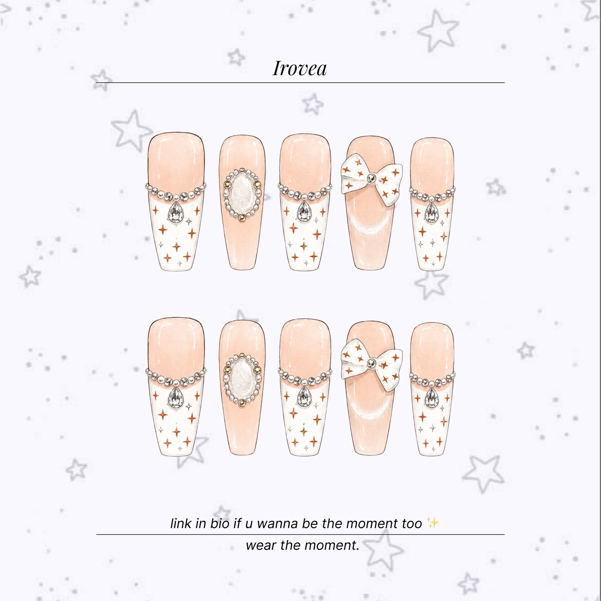 Parisian Bow French Cat-Eye Press-On Nails