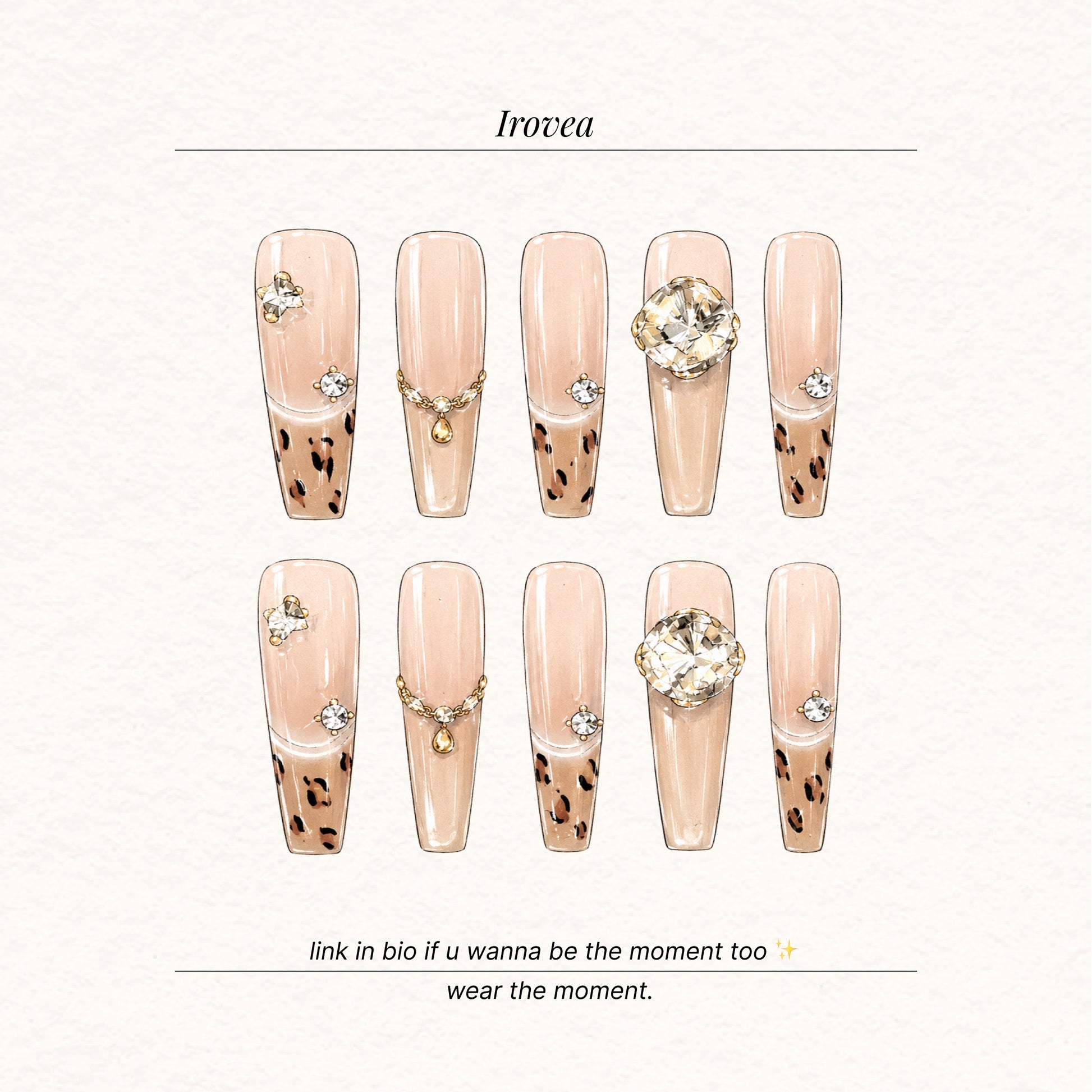 Maple Leopard | Blush Cat-Eye Press-On Nails