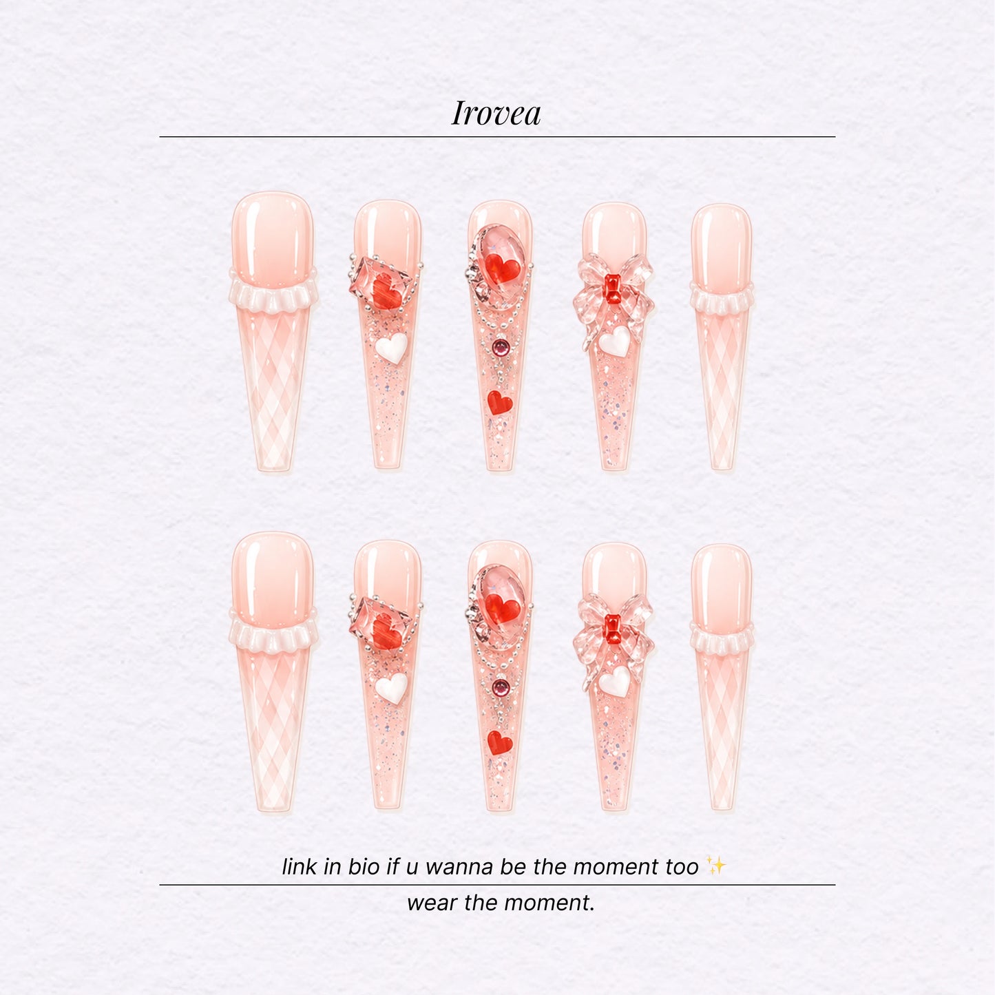 Marguerite Ballet Bow | Handmade French Press-On Nails