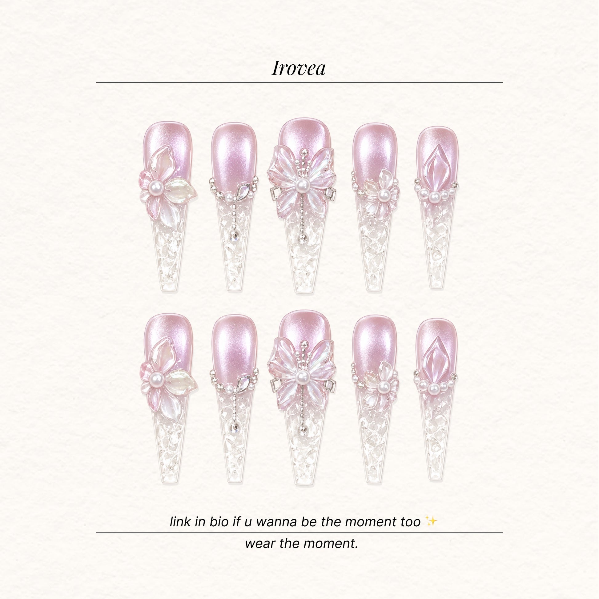 Purple Bauhinia | Hand-Sculpted Cat-Eye Press-On Nails