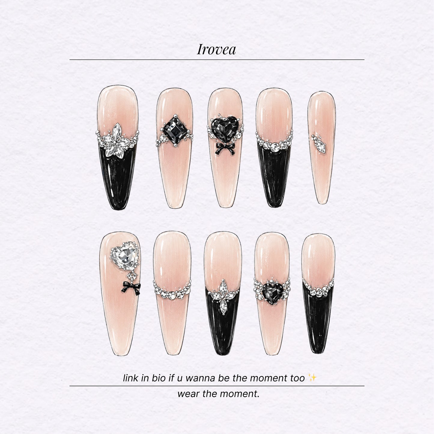 Black Thorn | Blush French Ombre Press-On Nails