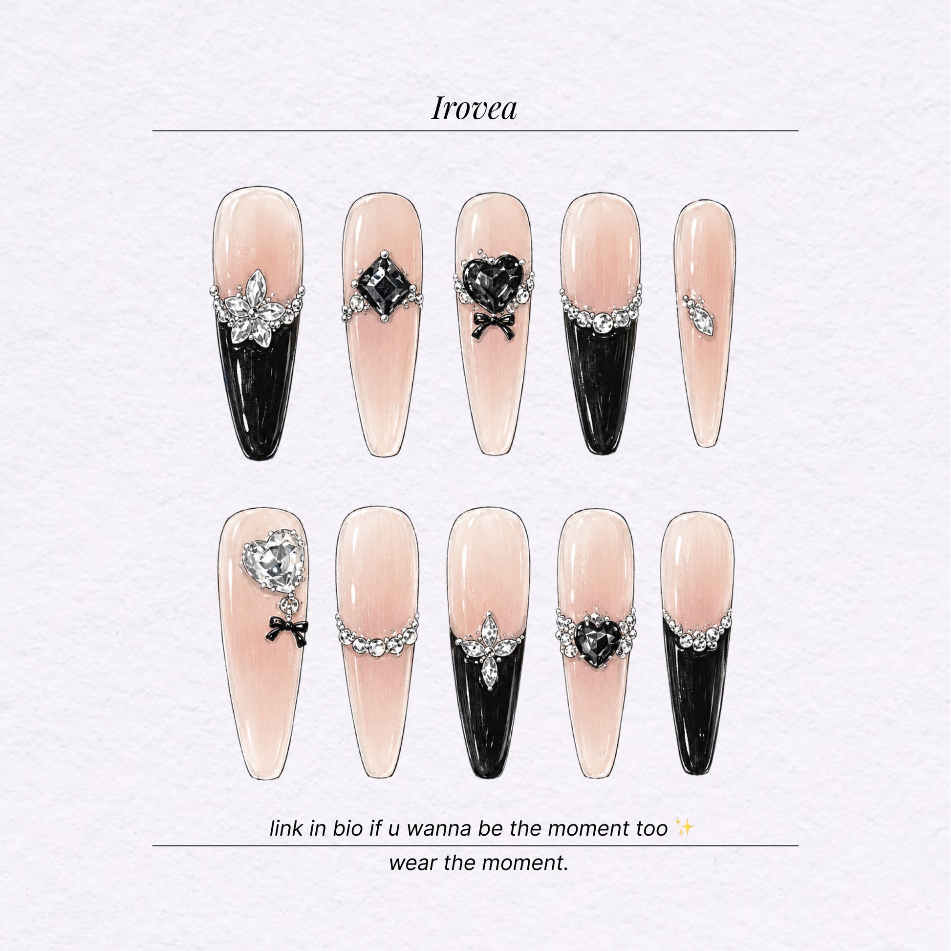 Black Thorn | Blush French Ombre Press-On Nails