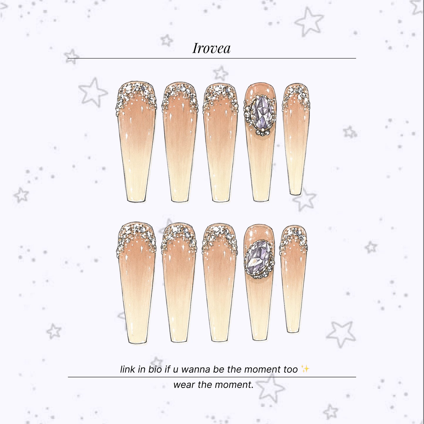 Cold Berry Frost | Nude Ombre French Press-On Nails